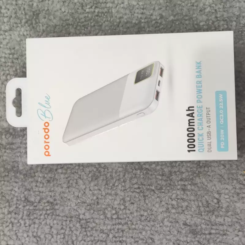 پاوربانک فست شارژ PORODO مدل Blue Quick Charge Power Bank PB-22WPB10K