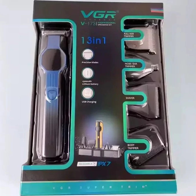 ست ماشین اصلاح مو سر و صورت و بدن وی جی آر V-173