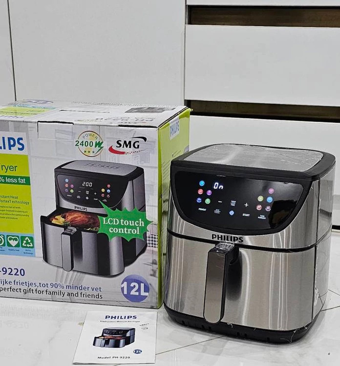 سرخ کن بدون روغن فیلیپس دو المنت تمام استیل سه شاخ مدل PH9220 ظرفیت 12 لیتر