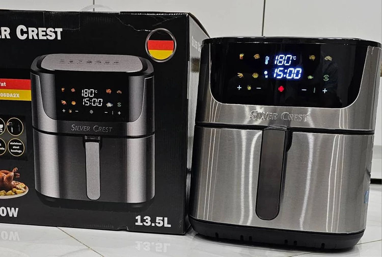 سرخ کن بدون روغن سیلور کرست 13.5 لیتر دو المنت سه شاخ اروپا حک شده مدلMZ-DA2X -3806