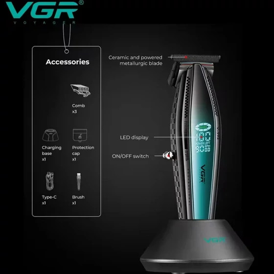 ماشین اصلاح وی جی ار مدل 992 دارای 18 ماه گارانتی