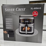 سرخ کن بدون روغن سیلورکرست مدل XL-6094-g وات 2400 دو المنت ظرفیت 15 لیتر بسکت جلو شیشه