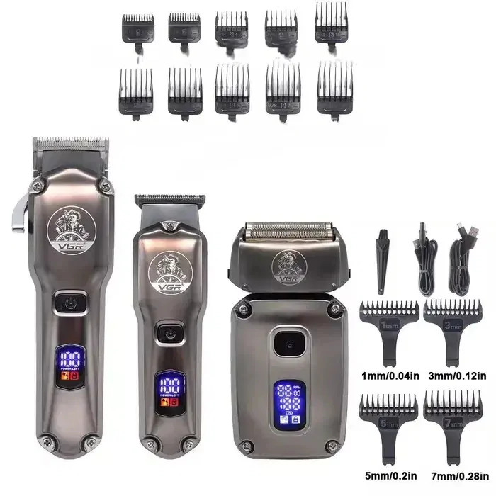 ست ماشین اصلاح حجم زن و خط زن و شیور وی جی ار VGR V-675 S3 با 18 ماه گارانتی