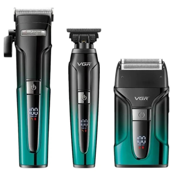 ست ماشین اصلاح موی سر و صورت وی جی آر VGR مدل v-694 مجموعه 3 عددی
