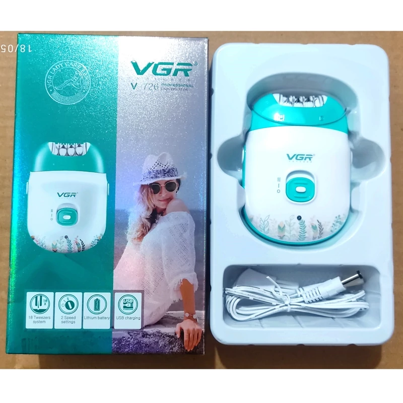 اپیلاتور وی جی آر مدل v-726 ،  اپیلیدی موکن  قیمت و خرید اپیلاتور