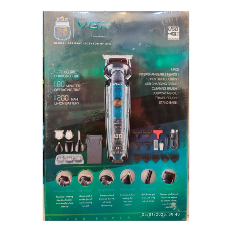 ماشین اصلاح 6 کاره ضد اب وی جی ار VGR V-102 و VGR 095 کیفیت عالی ریش تراش شیور خط زن حجم زن موزر