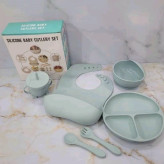 ظرف غذاخوری کودک سیلیکونی silicone baby cutlery set