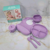 ظرف غذاخوری کودک سیلیکونی silicone baby cutlery set