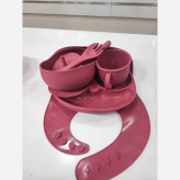 ظرف غذاخوری کودک سیلیکونی silicone baby cutlery set