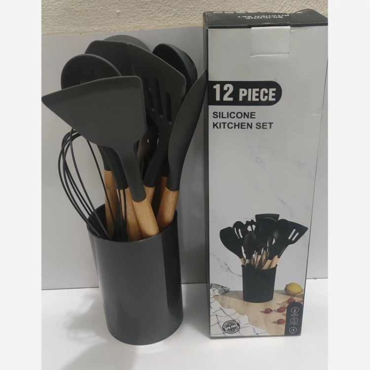ست کفگیر و ملاقه سلیکونی 12 عددی silicons kitchen set