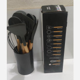 ست کفگیر و ملاقه سلیکونی 12 عددی silicons kitchen set