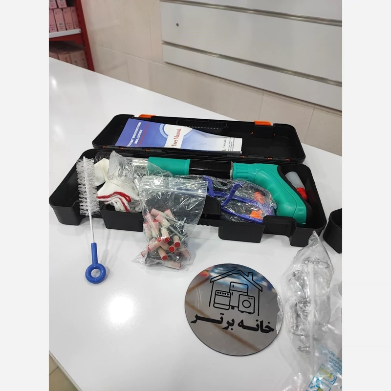تفنگ میخکوب دستی چاشنی دار همراه با 20 عدد میخ