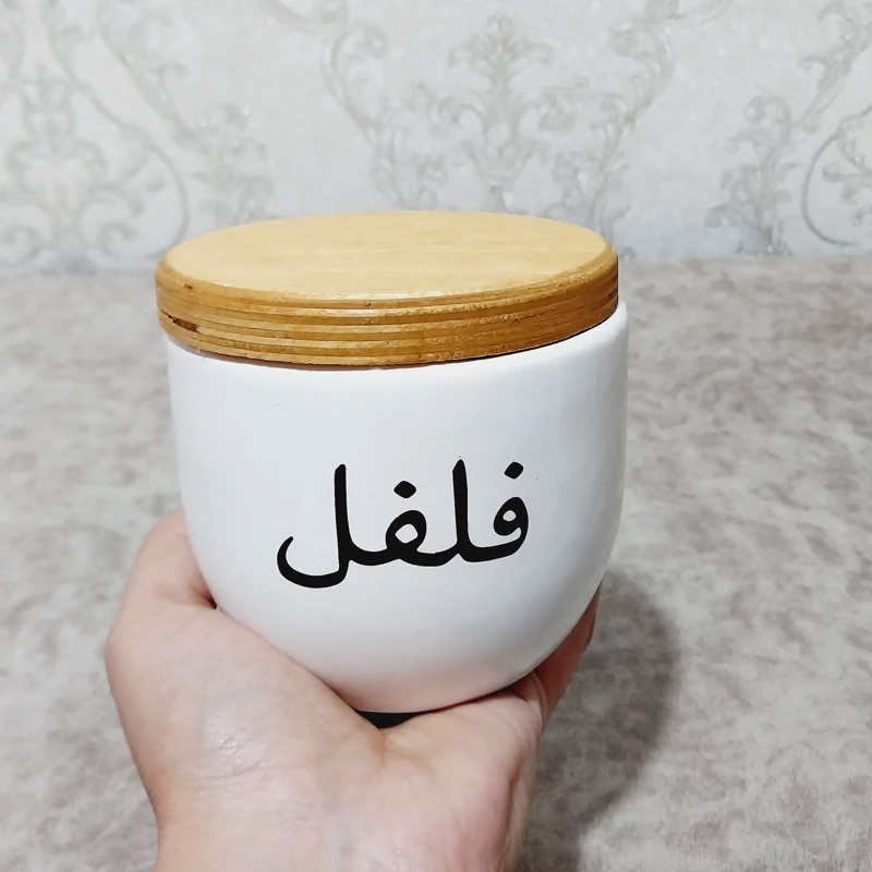 بانکه سرامیکی با تکست فارسی سایز کوچک  9سانت