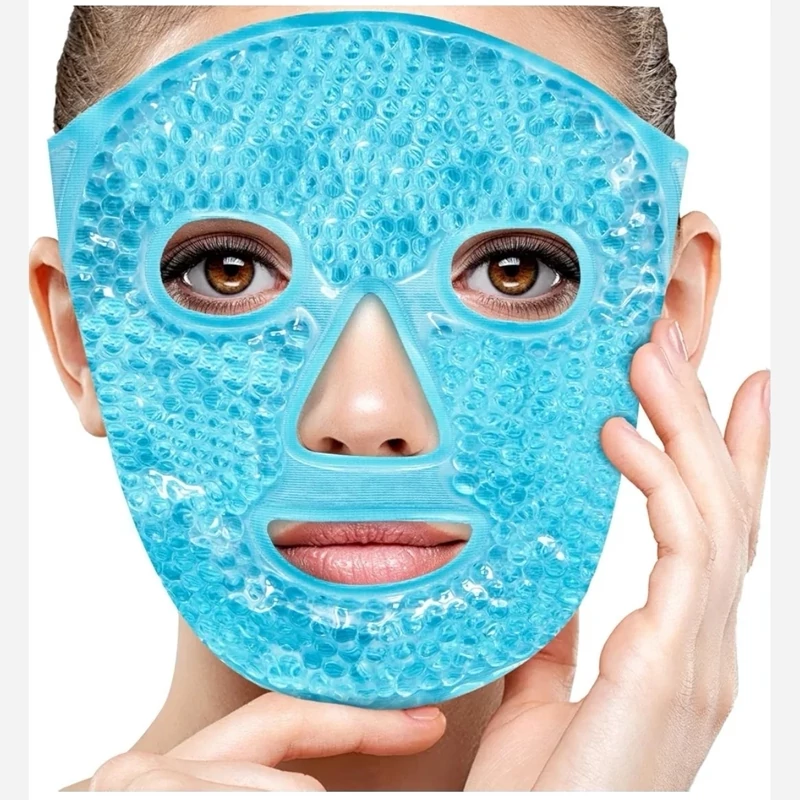 ماسک خنک کننده صورت نقاب سرد صورت دارای دانه های ژله ای