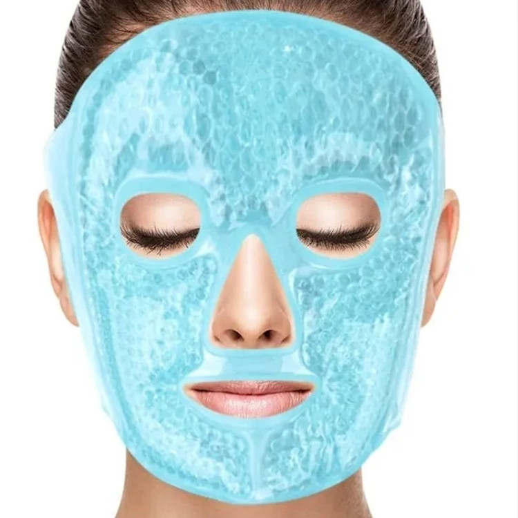 ماسک خنک کننده صورت نقاب سرد صورت دارای دانه های ژله ای