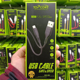 کابل شارژ تایپ سی topcore مدل cb24-06c فست شارژ کیفیت عالی
