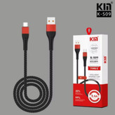 کابل شارژ تایپ سی اورجینال kin مدل k-s09 کیفیت عالی