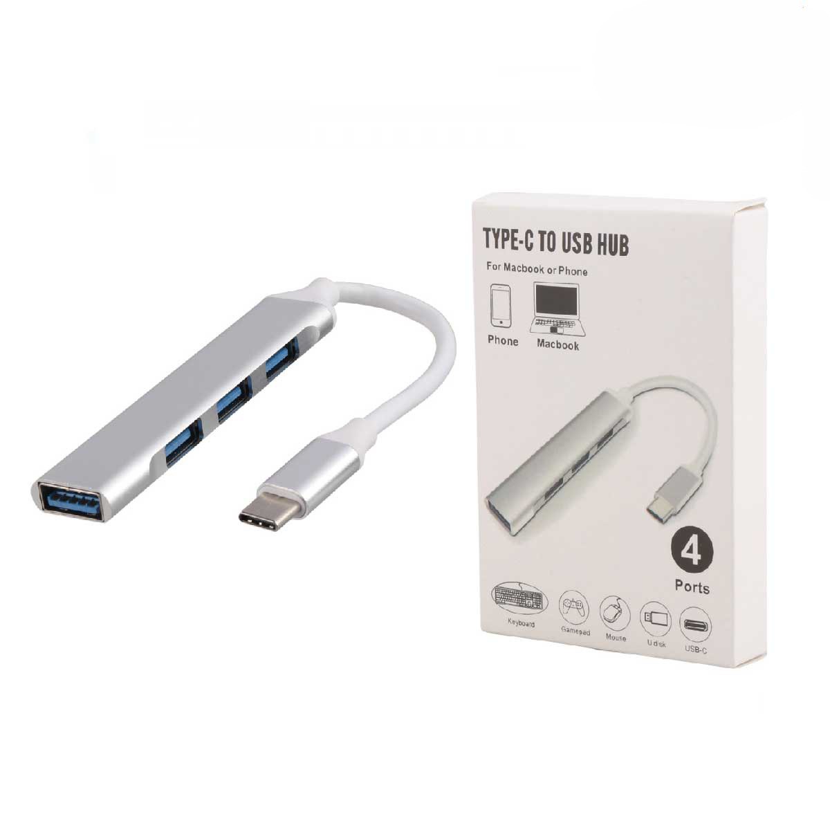 هاب تایپ سی دارای 4 پورت3 usb جنس فلزی کیفیت عالی