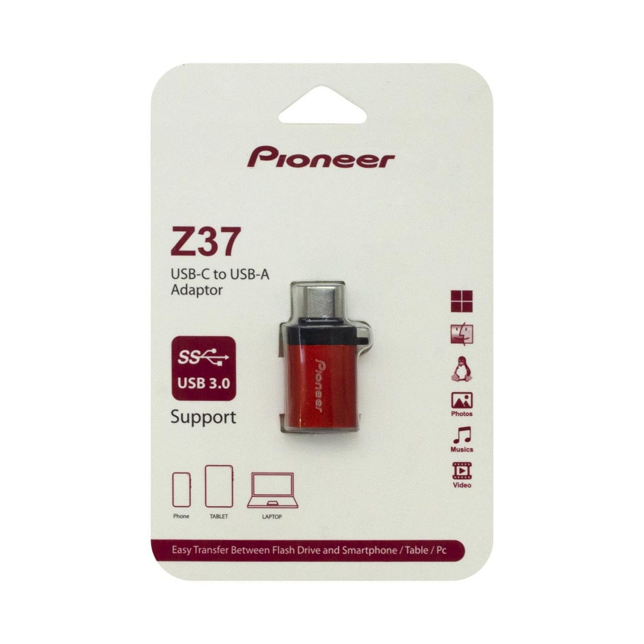 تبدیل otg تایپ سی pioneer با سرعت usb3 کیفیت عالی
