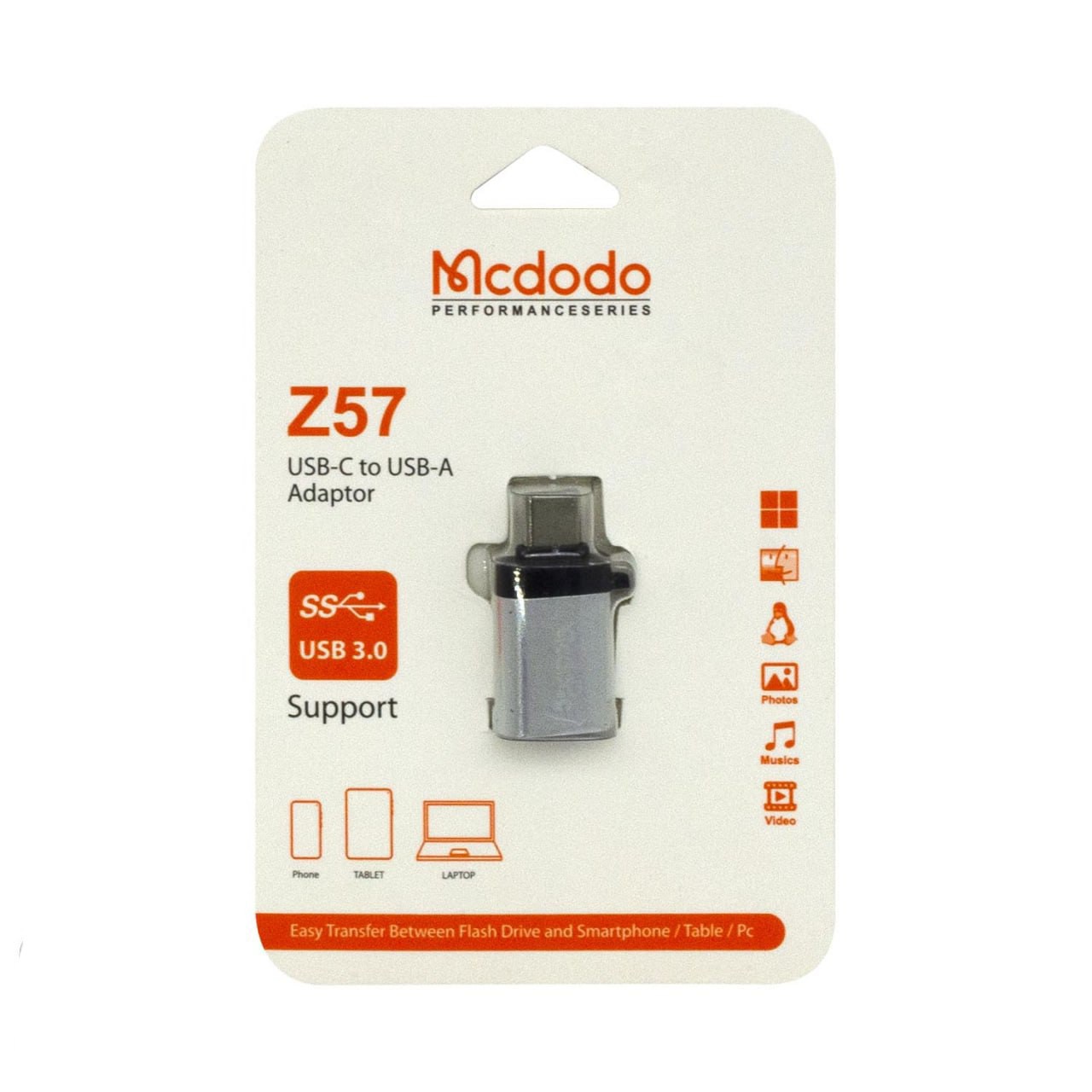 تبدیل otg تایپ سی مدل mcdodo با سرعت usb3 کیفیت عالی