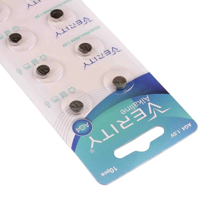 باتری سکه ای AG4 وریتی 1.5 ولت تک عددی کیفیت عالی ( باتری LR66 - LR626 )