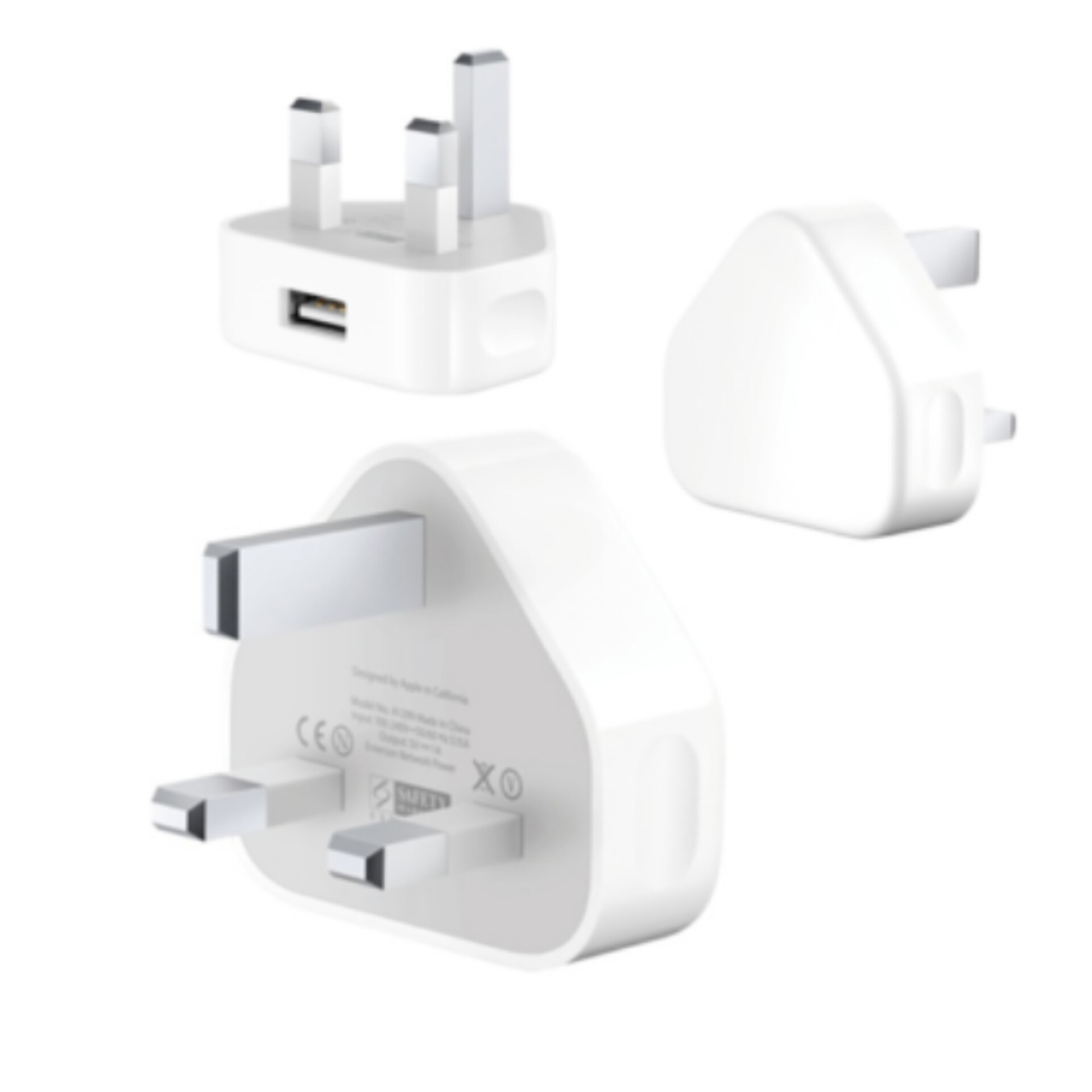 کلگی شارژر آیفون 3 پین 1 آمپر مدل He600 مناسب شارژ اسپیکر و ساعت هوشمند و ایرپاد - رنگ سفید و آبی و مشکی