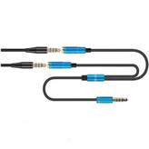کابل تبدیل 1 (مادگی 3.5 mm) به 2 (نری هدفون - میکروفن) به طول 40 سانتیمتر کیفیت عالی