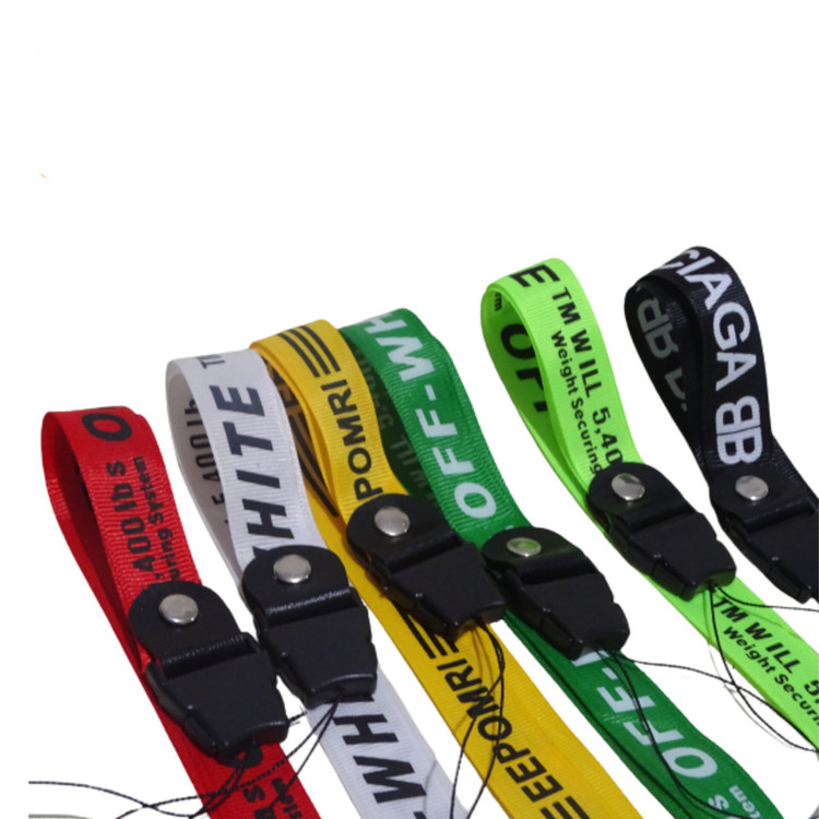 بند دور گردنی موبایل مدل off white به طول 40 سانت کیفیت عالی - رنگ مشکی و سفید