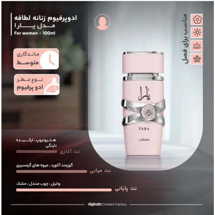 عطر ادکلن زنانه یارا صورتی