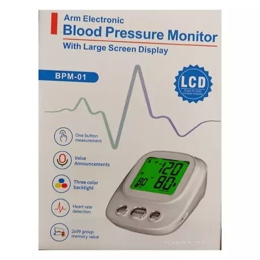 فشارسنج سخنگوی BPM-01 بازو الکترونیک زبان انگلیسی