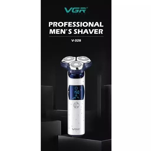 سه تیغ حرفه ای ضدآب وی جی ار مدل vgr v- 328 شیور ریش تراش ماشین اصلاح