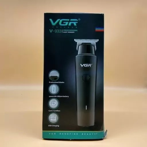 ماشین اصلاح سر و صورت و بدن وی جی آر مدل vgr933 اصل خط زن حرفه ای ریش تراش حجم زن صفر زن