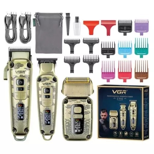 ماشین اصلاح سر و صورت سه قلو وی جی آر مدل V-642 VGR
