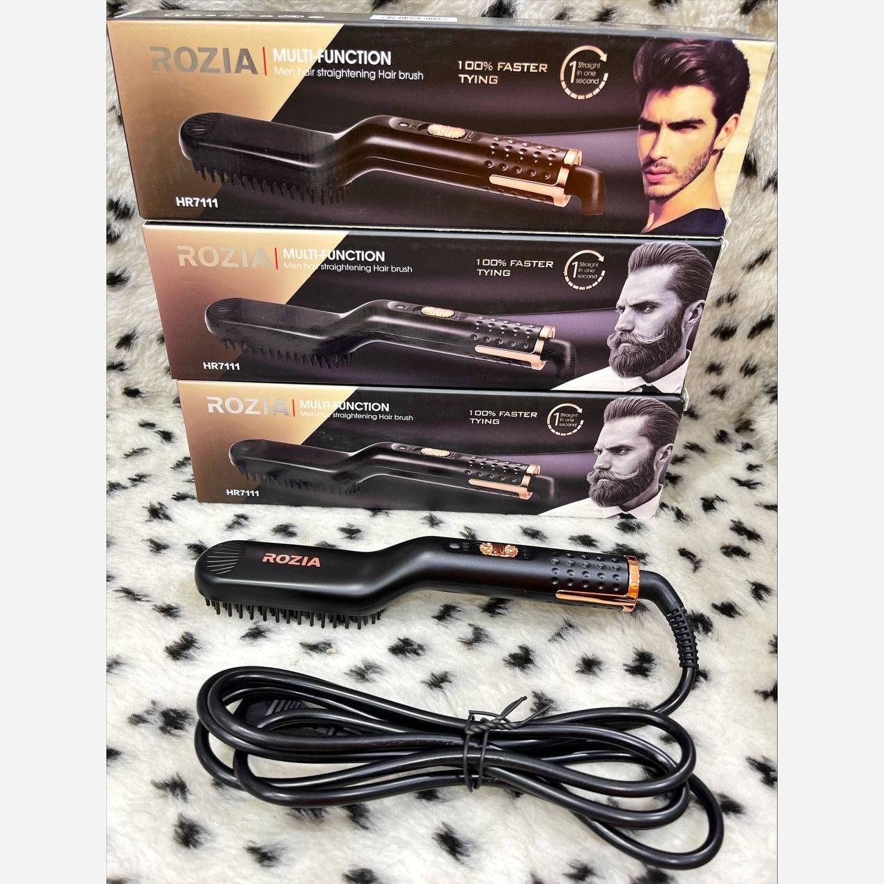 برس حرارتی ریش روزیا ROZIA مدل HR7111  اتو ریش  اتو مو  حالت دهنده مو