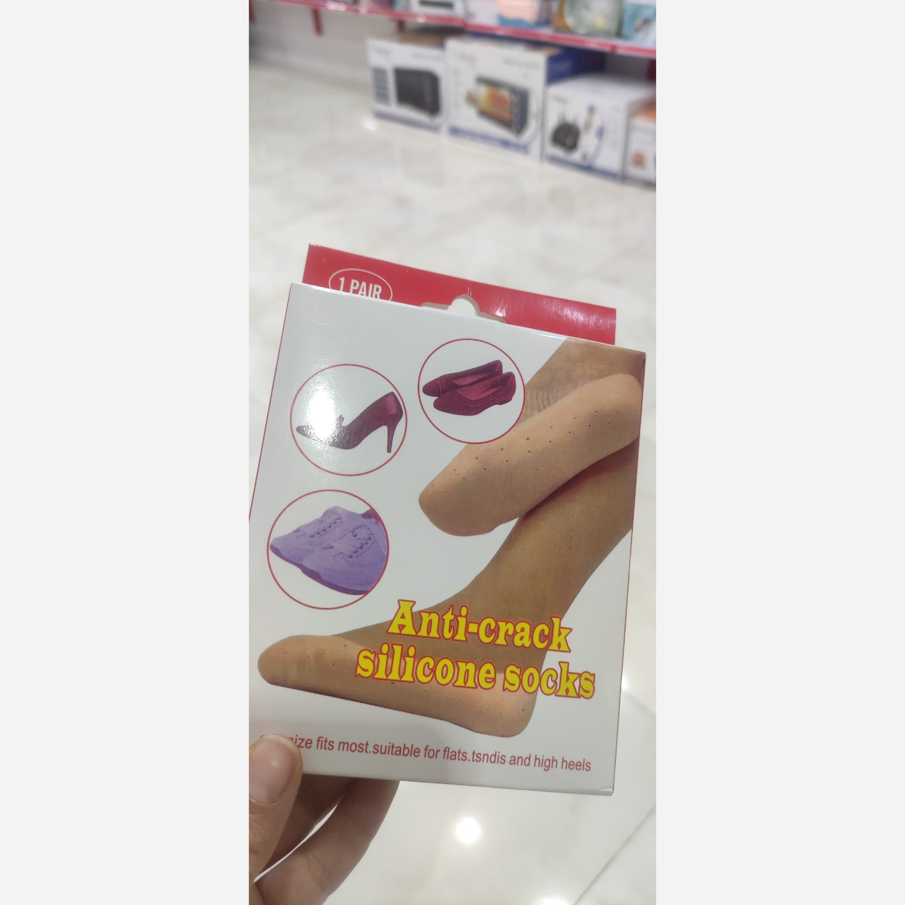 جوراب سیلیکونی بدون ساق رنگ پا مخصوص کفش پاشنه بلند