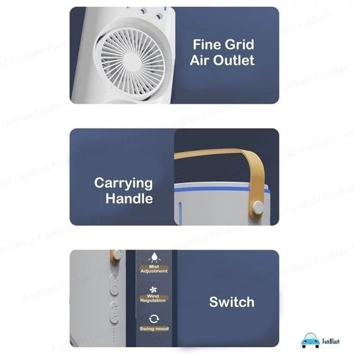 پنکه مه پاش دوقلو مدل Double-ended Spray Fan