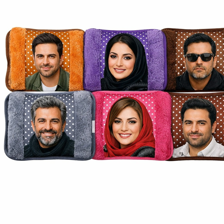 کیسه آب گرم برقی هدیه مخملی با چاپ عکس اختصاصی