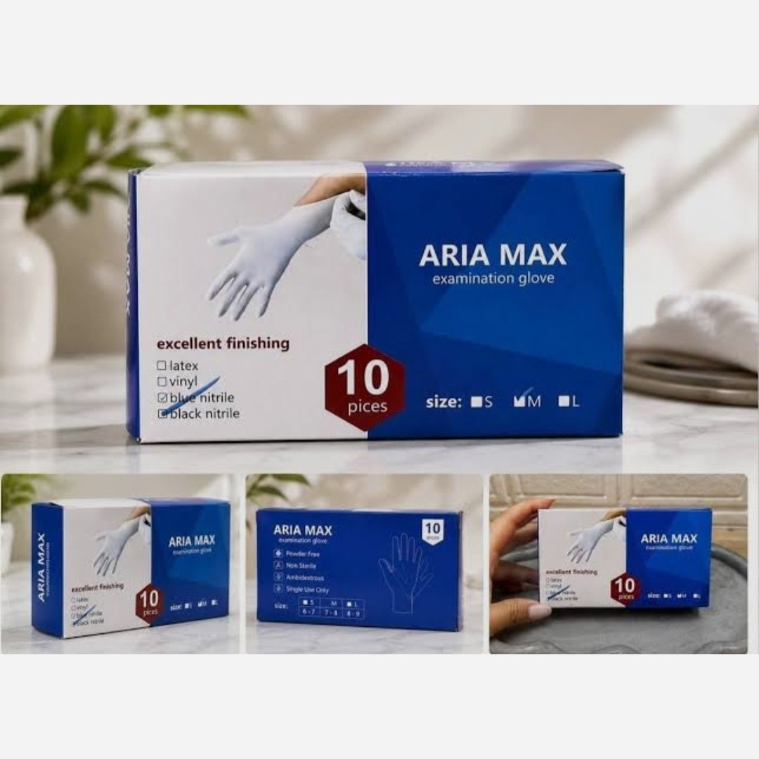 دستکش لاتکس مشکی 10عددی