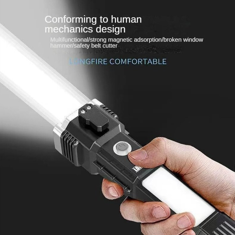 چراغ قوه اضطراری شارژی 8 کاره مدل LED 3W TORCH