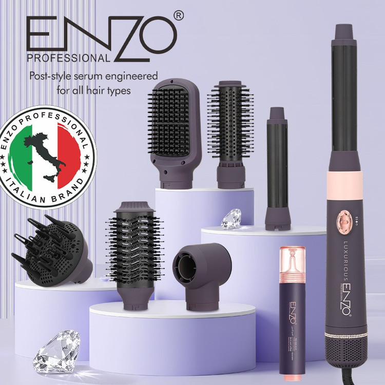 ست مو آرایی حرفهای ایتالیایی ENZO Professional مدل EN-4133 Pro Max هفتکاره اورجینال + کیف هدیه چرم