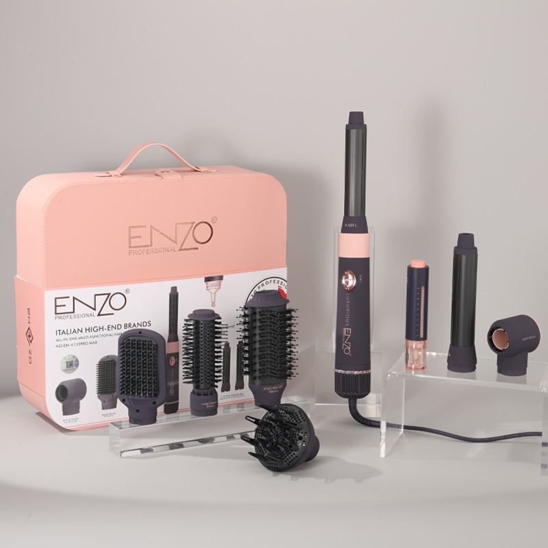 ست مو آرایی حرفهای ایتالیایی ENZO Professional مدل EN-4133 Pro Max هفتکاره اورجینال + کیف هدیه چرم